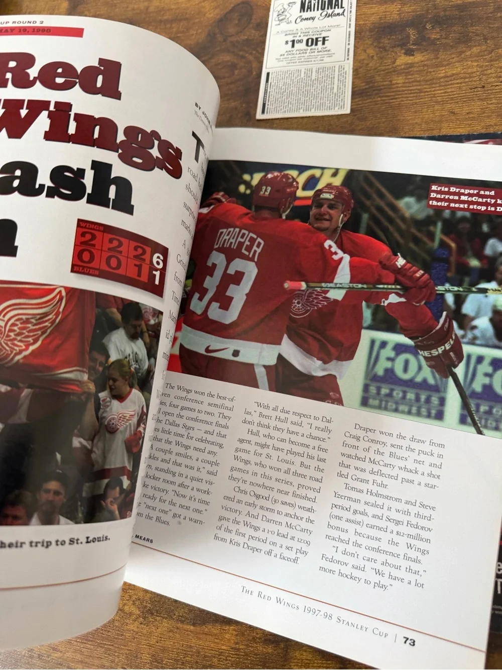 Detroit Red Wings Believe Book SI Stanley Cup Magazine Ticket Stub Yzerman NHL